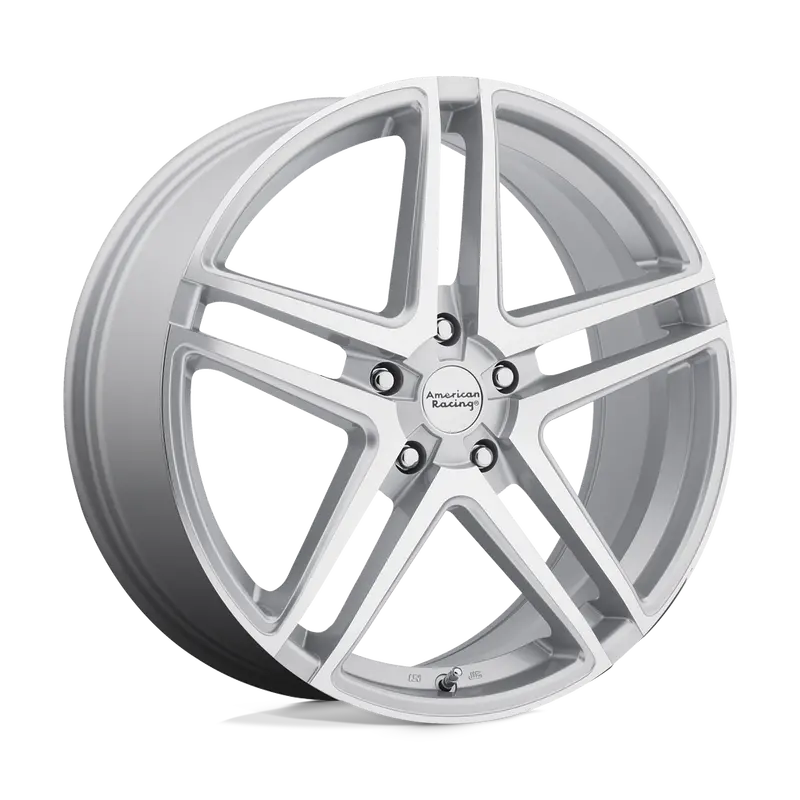 16X7 Bright Silver Machined Face 40Mm American Racing Wheel 1