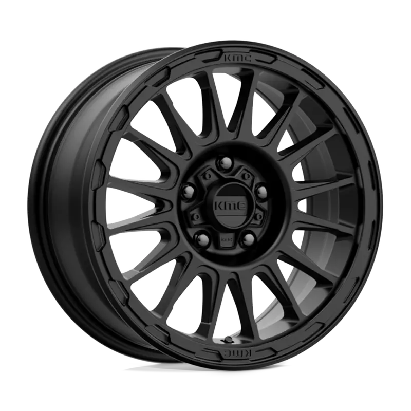 16X7 Satin Black 30Mm Kmc Wheel 1