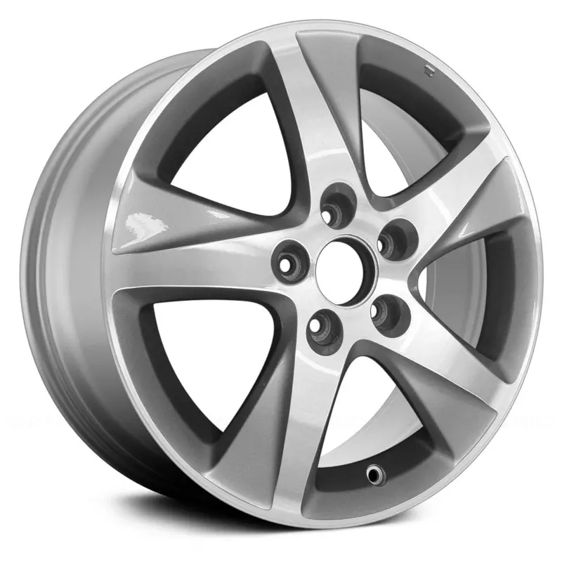 17X7.5 Machined Medium Silver Metallic Remanufactured Alloy Wheel For Acura Tsx 2011–2013 | Oem Factory Replacement Rim | Fits 5X114.3 Bolt Pattern 1