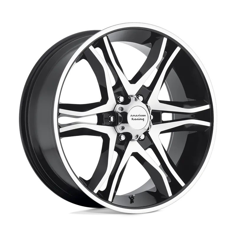 20X8.5 Gloss Black Machined 35Mm American Racing Wheel 1
