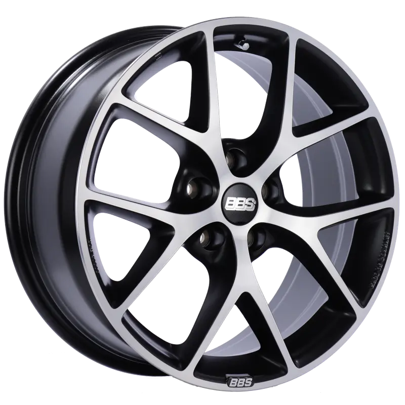 Bbs Sr 17X7.5 5X115 Et40 Cb70.2 Satin Black Diamond Cut Face Wheel 1