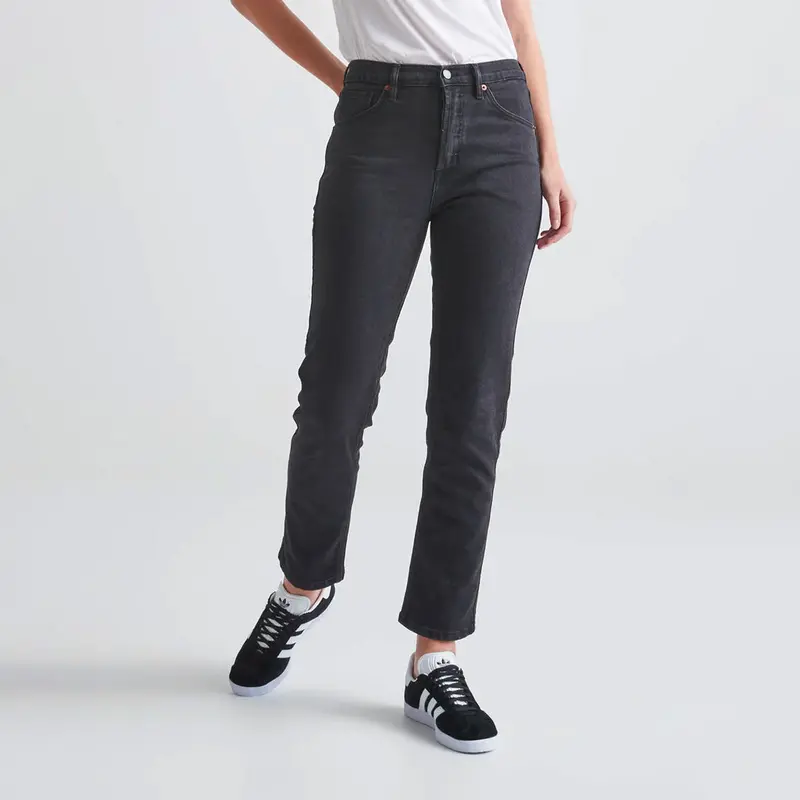 Duer Midweight Denim High Rise Straight 1