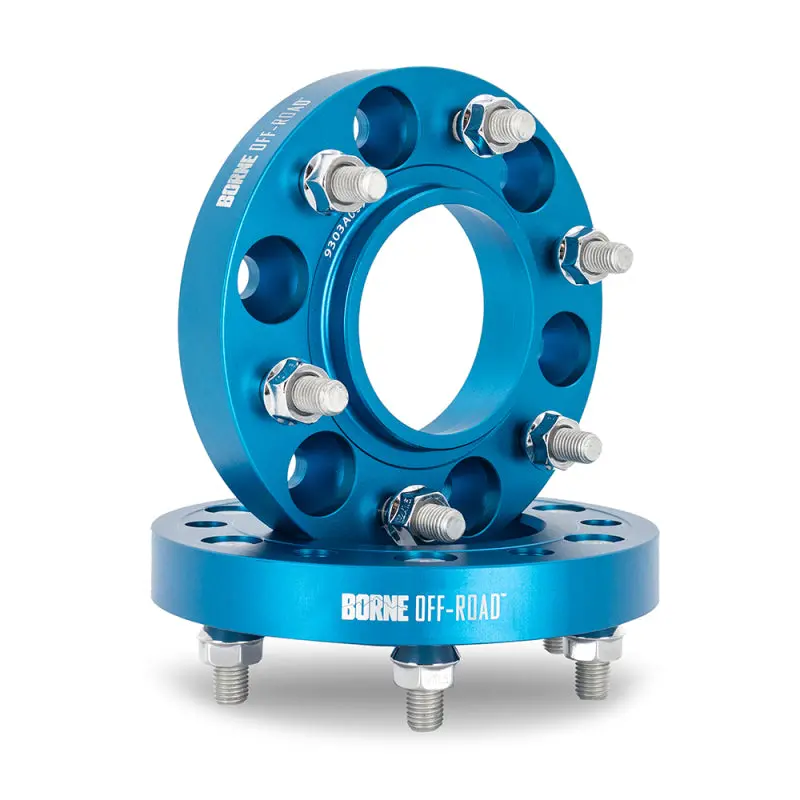 Mishimoto Borne Off-Road Wheel Spacers - 6X139.7 - 78.1 - 50Mm - M14x1.5 - Blue 1