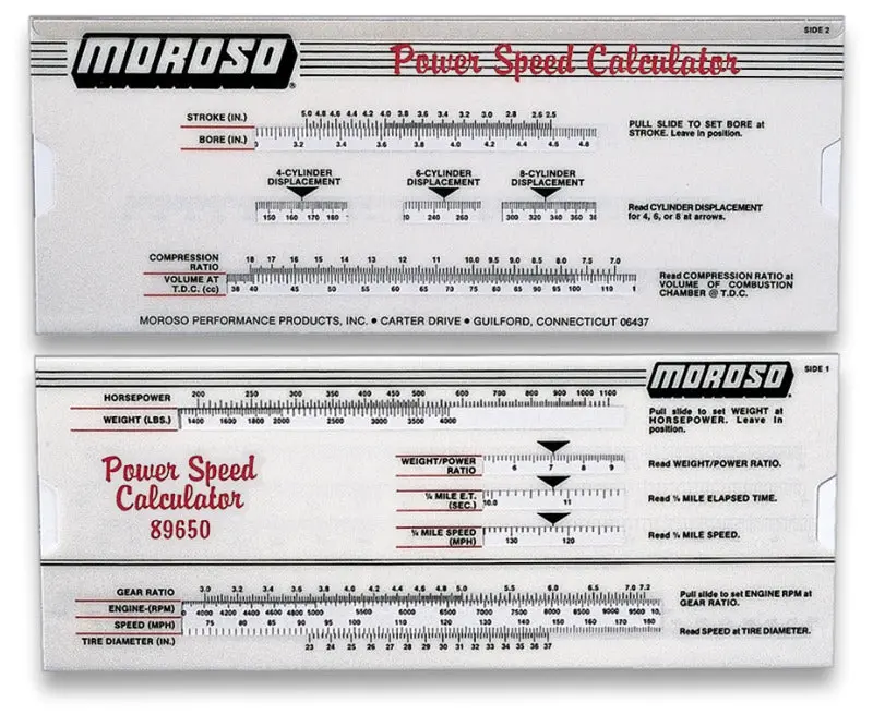 Moroso Power-Speed Calculator 1