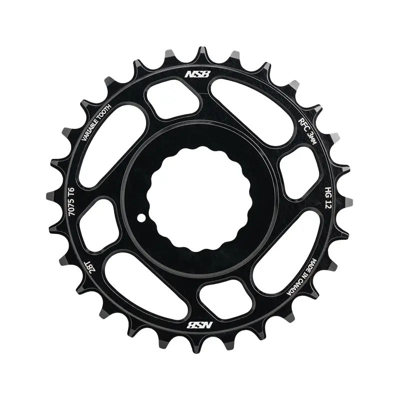 North Shore Billet Variable Tooth Chainring Direct Mount Shimano 12-Speed Raceface Cinch Boost 1