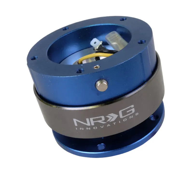 Nrg Quick Release Gen 2.0 - Blue Body / Titanium Chrome Ring (5 Hole Base 5 Hole Top) 1