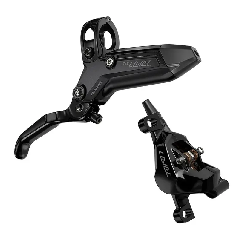 Sram Level Silver Stealth 2-Piston Post Mount Hydraulic Disc Brakes (Take-Off) 1