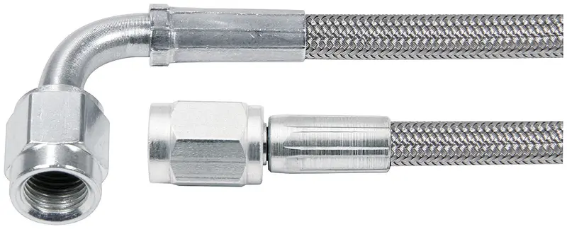 Allstar Performance 46304-6 An-6 Stainless Steel Fuel Line – 6" Length With -3An Fittings & 90° Elbow 1