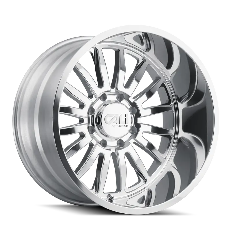 Cali Off-Road 9110-24473P Summit Series Polished Aluminum Wheel: 24X14, 5X127, -76Mm Offset, 71.5Mm Bore 1