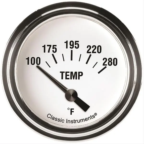 Classic Instruments Wh226Slf-12 White-Hot Short-Sweep Temperature Gauge – 2-5/8" Diameter 1