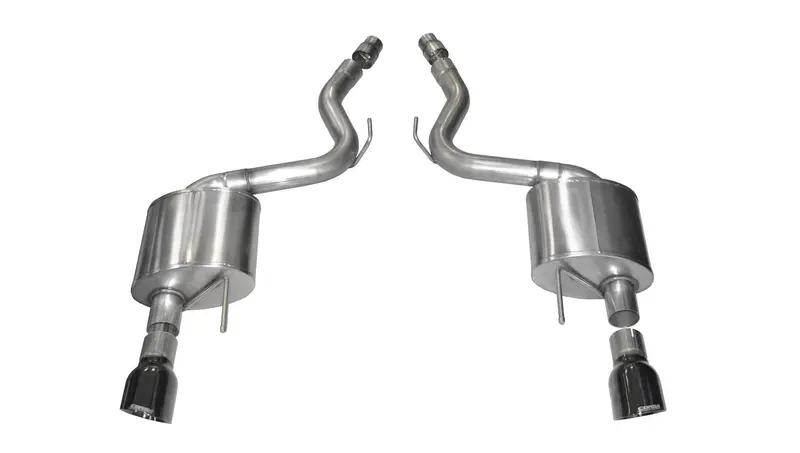 Corsa Performance 14326Blk 3-Inch Dual Axle-Back Exhaust System For 2015–2017 Mustang Gt (5.0L) — Black Tips 1