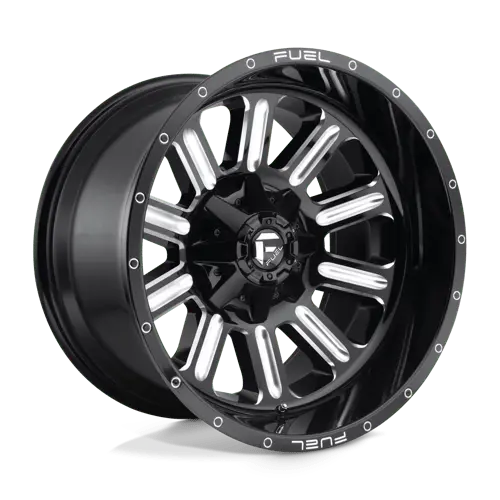 Fuel D620 20X9-Inch Alloy Wheel – 5X5.0/5.5 Bolt Pattern, Gloss Black With Machined Lip 1