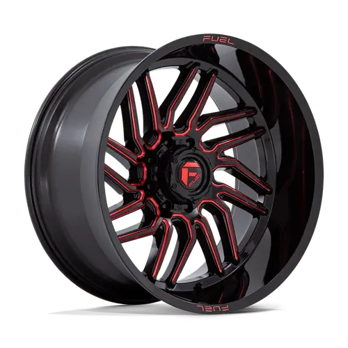 Fuel D808 Forged Wheel – 24X12", 8X180Mm Bolt Circle, Gloss Black/Milled Face 1