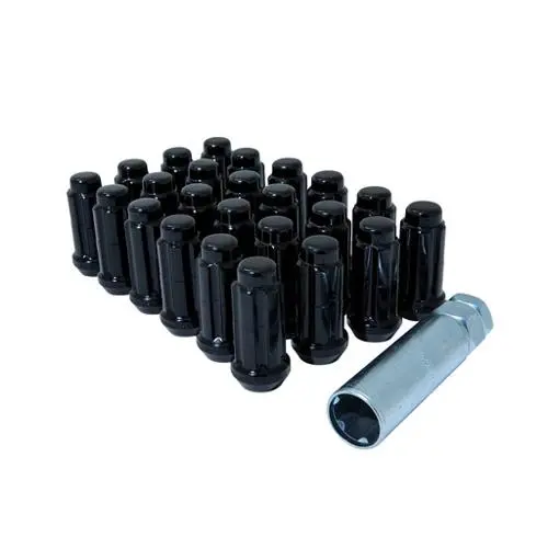 Gorilla Automotive K6Ts-14200Bgr Black 6-Lug Lug Nut Set – 14Mm X 2.0 Thread, Spline Drive, For Truck & Suv Applications 1