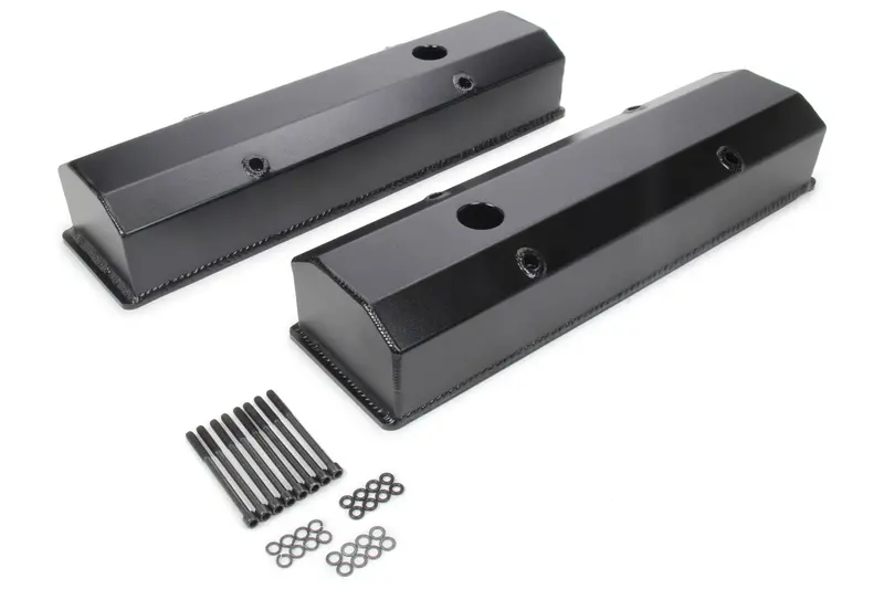 Prw Industries Billet Valve Cover Set – Sbc Tall Black Finish 1