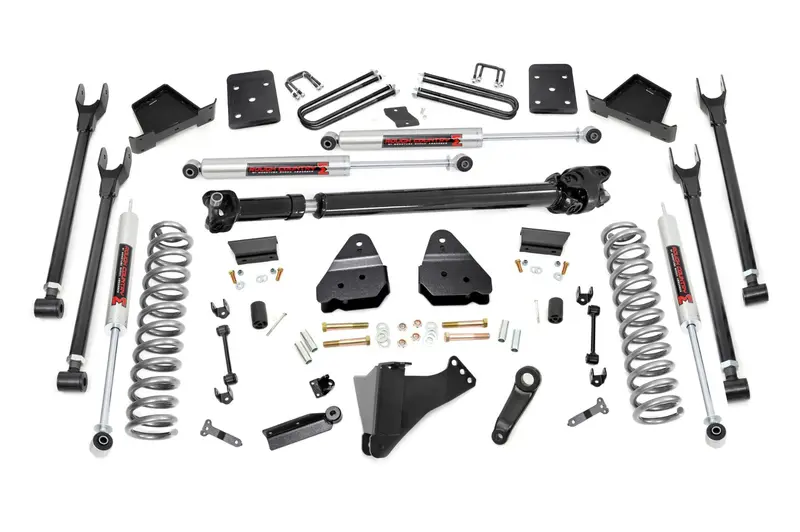 Rough Country 52641 Six-Inch 4-Link Lift Kit For 2017–2022 Ford Super Duty Trucks (No Overload, Dual Steering, M1 Fitment) 1