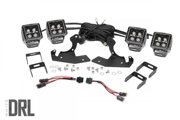 Rough Country 70628Drl Led Fog Light Kit With White Drls – Compatible With 2011–2014 Chevrolet Silverado Hd 1