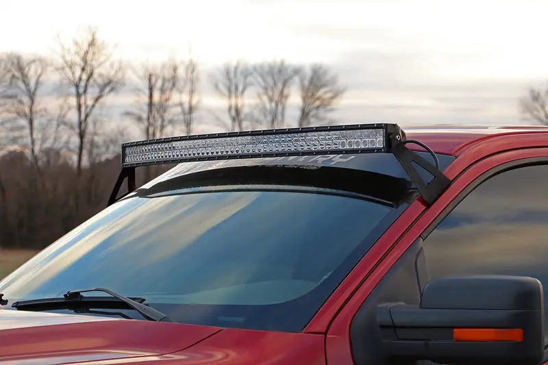 Rough Country Led Light Bar Mount Kit – 54" Curved Bar For 2004–2014 Ford F-150 Windshield 1