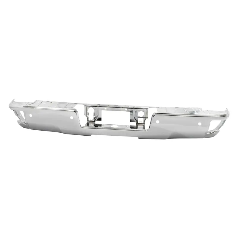 Spyder Auto 9048876 Chrome Rear Bumper – Steel Construction With Park Assist Sensor Cutout 1
