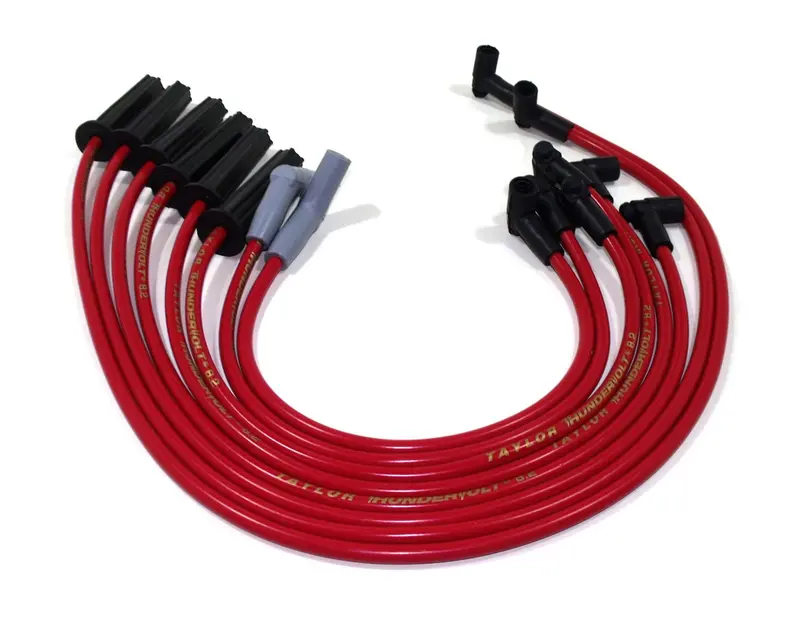Taylor Cable Thundervolt 8.2Mm Ignition Wire Set – Spiro-Wound, Red, Custom Fit For V8 Engines 1