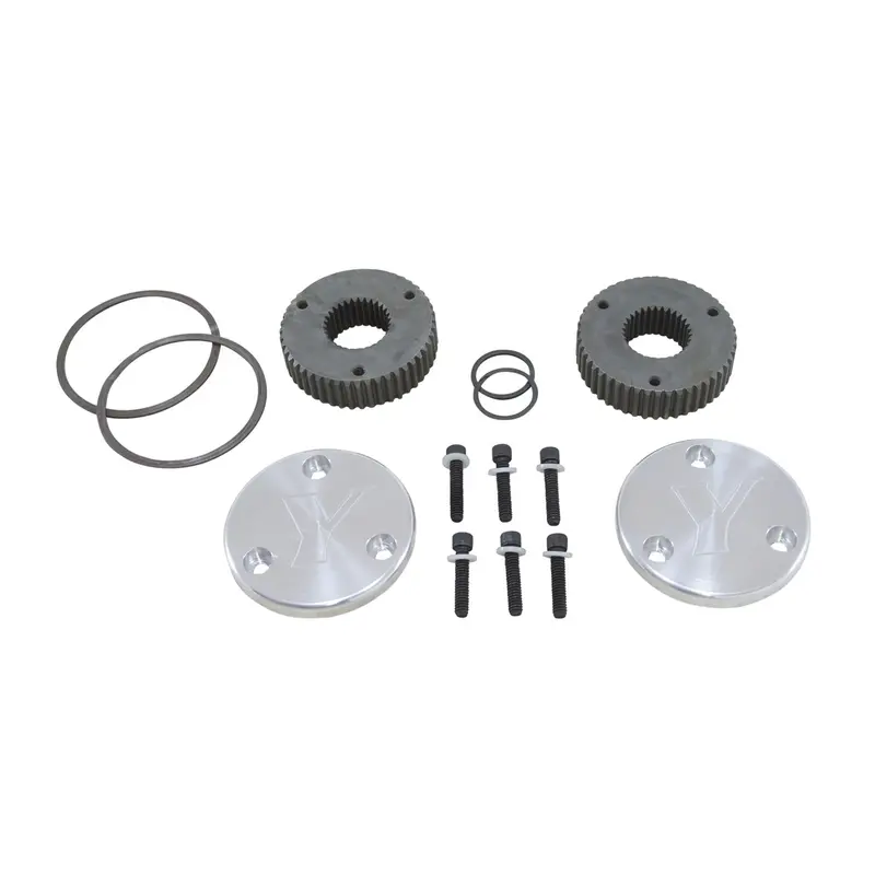 Yukon Gear Yhc50001 Hardcore Drive Flange Kit – Dana 44, 30-Spline Outer Stubs With Engraved Caps 1